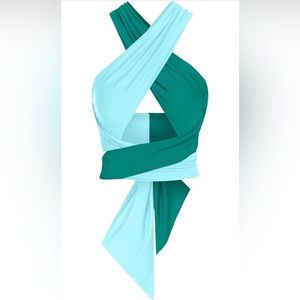 Women's Halter Crop Top Criss Cross Lace-up Cami Bandana Top Cropped Tank Top